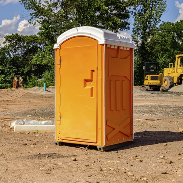 how often are the portable toilets cleaned and serviced during a rental period in Martin County Indiana